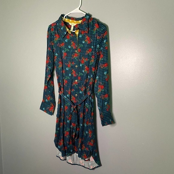 Matilda Jane Checked Floral Print Shirt Dress Size XS - Picture 6 of 9